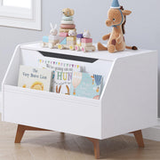 Kids Toy Box, Wooden Toy Chest, Kids Storage Organizer Bench with Front Book Storage