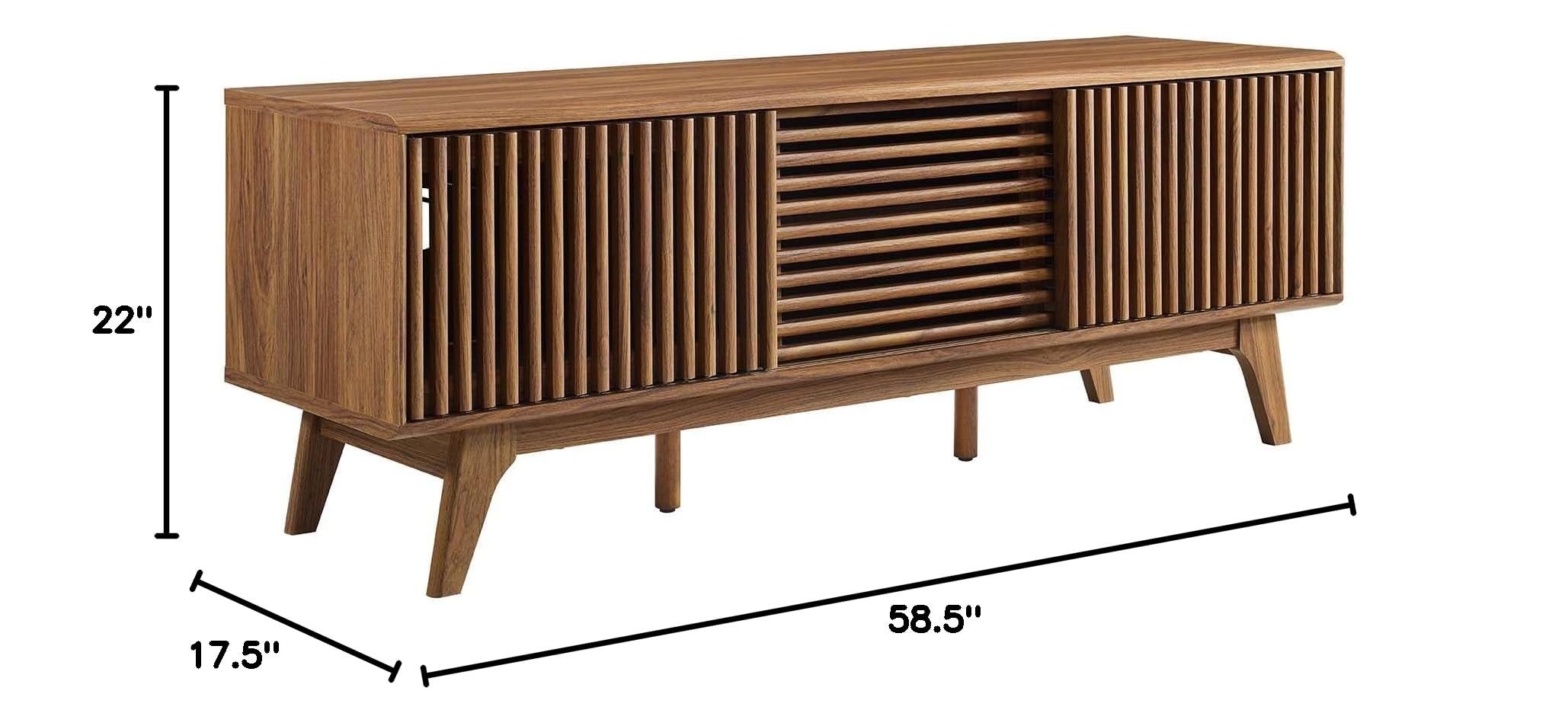 WAL Iterate 59" TV Stand, Walnut