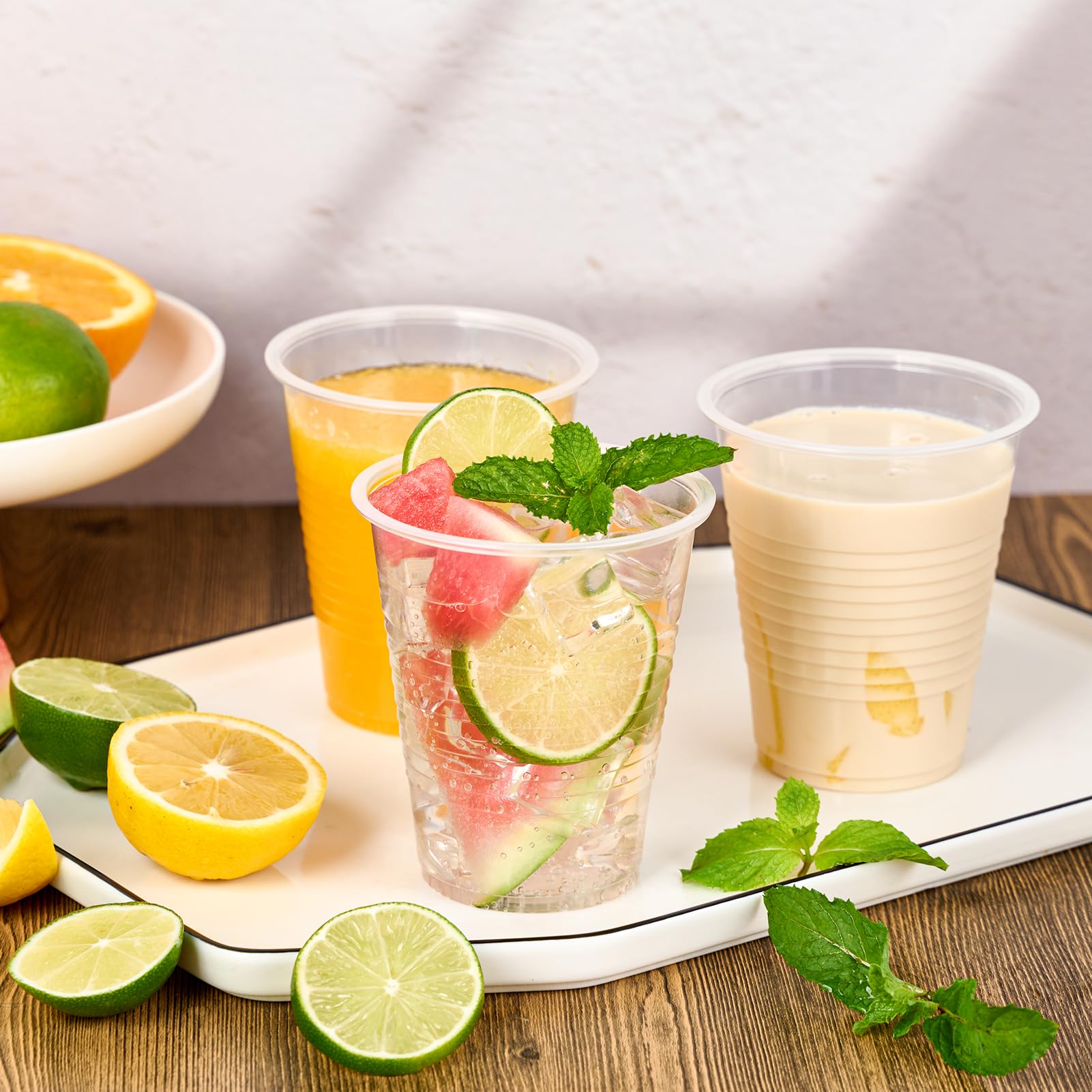 1000 Pack 12oz Plastic Cups,Disposable Clear Drinking Cups