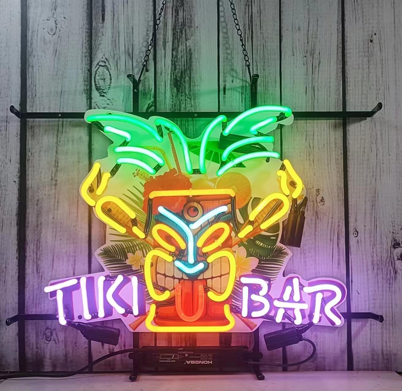 Neon Signs Bar Bedroom Palm Sign Tiki Bar Wall Decor Man Cave Home Bar Pub