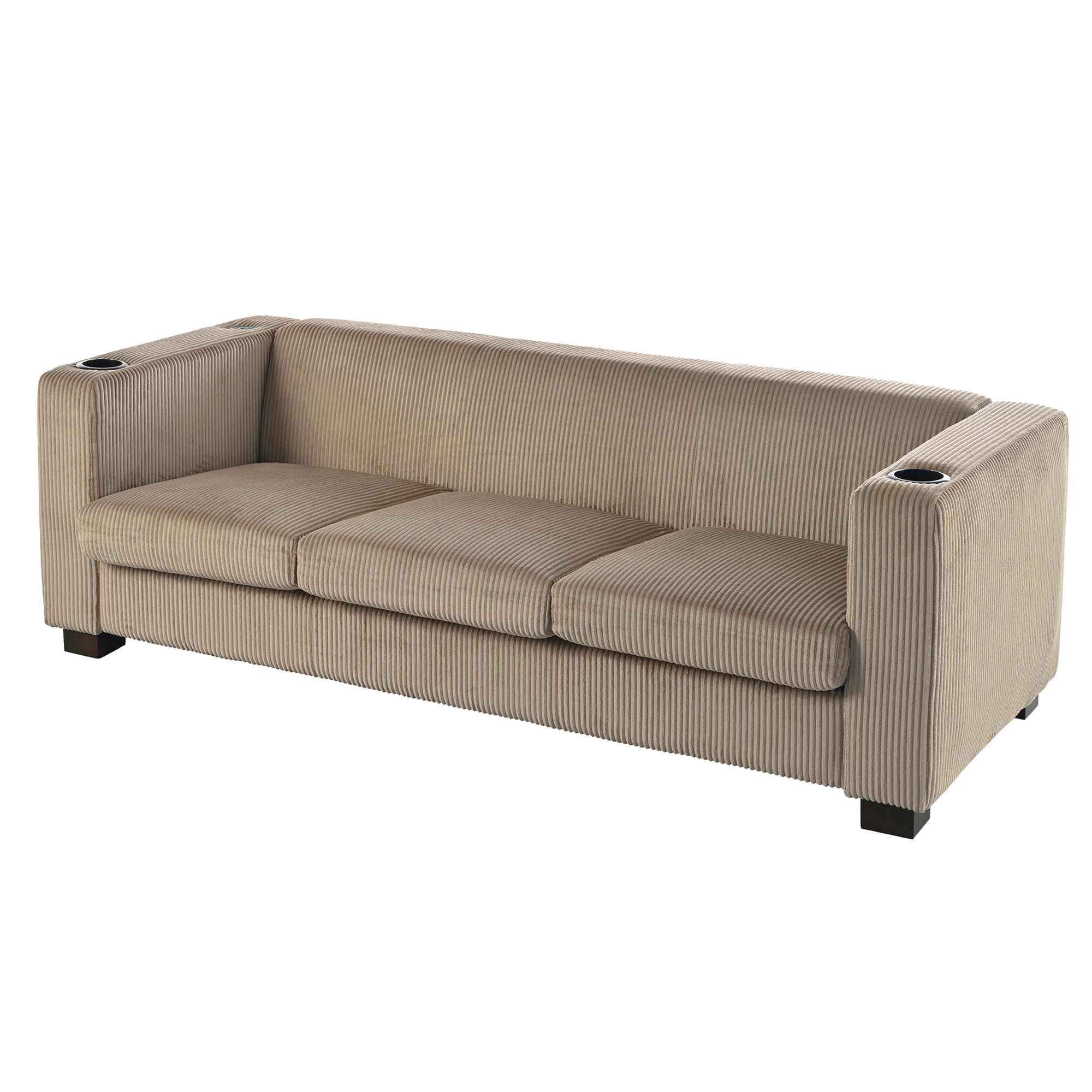 Vevia 80" Wide Upholstered Sofa, Reading Couch, Spacious Seating Armchair