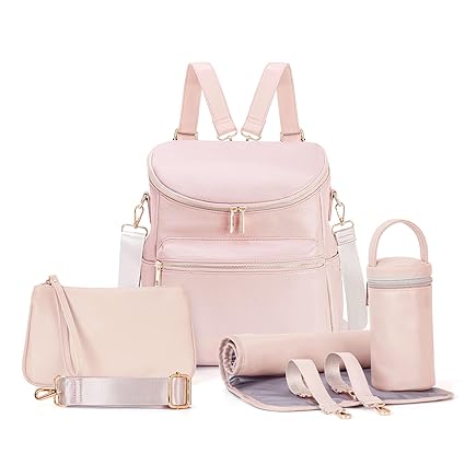 Diaper Bag Backpack,Fashion Leather Mommy Backpacks,Travel Toddler Baby