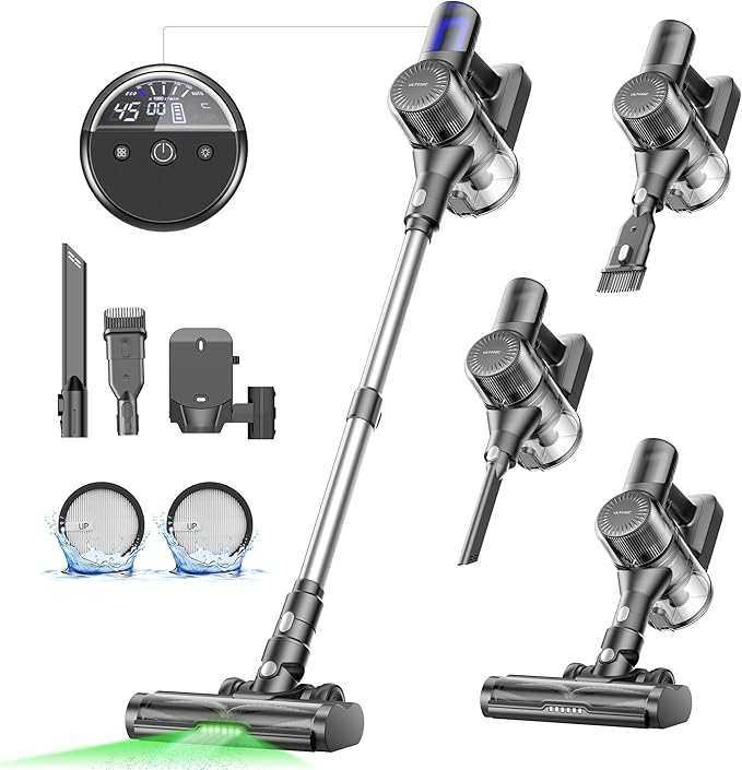 U10 Ultra Cordless Stick Vacuum Cleaner, 500W Motor, 45KPa Suction