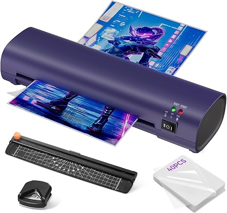 Machine with Never Jam Technology, 40 Laminating Sheets, 4-in-1