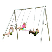 MS-1042 Patriot Metal Swing Set: 2 Swings + 1 LED Swing, Capacity 300 LBs