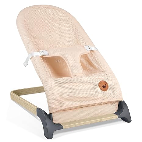 Baby Bouncer, Portable Bouncer Seat for Babies, Infants Bouncy Seat with Fabric