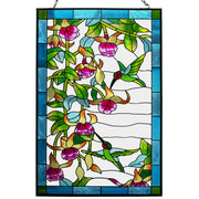 W10xH15 inch Hummingbird Stained Glass Window Hangings