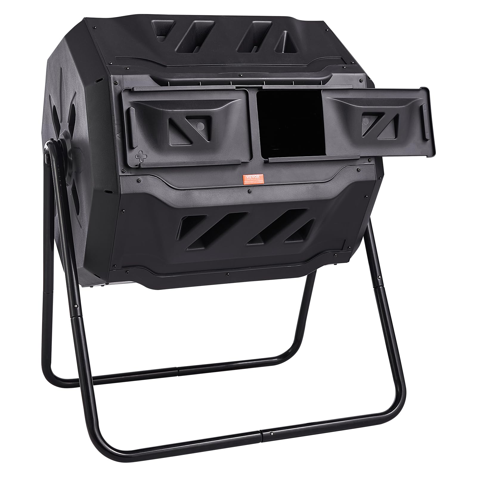 Compost Bin, 43-Gal Dual Chamber Composting Tumbler