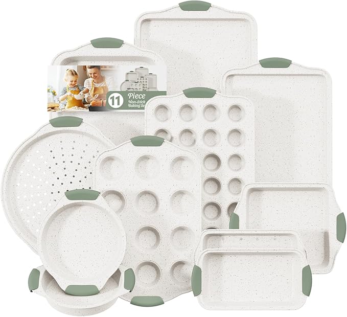 11-Piece Baking Pans Set, Nonstick Bakeware Sets, Oven Pans for Baking