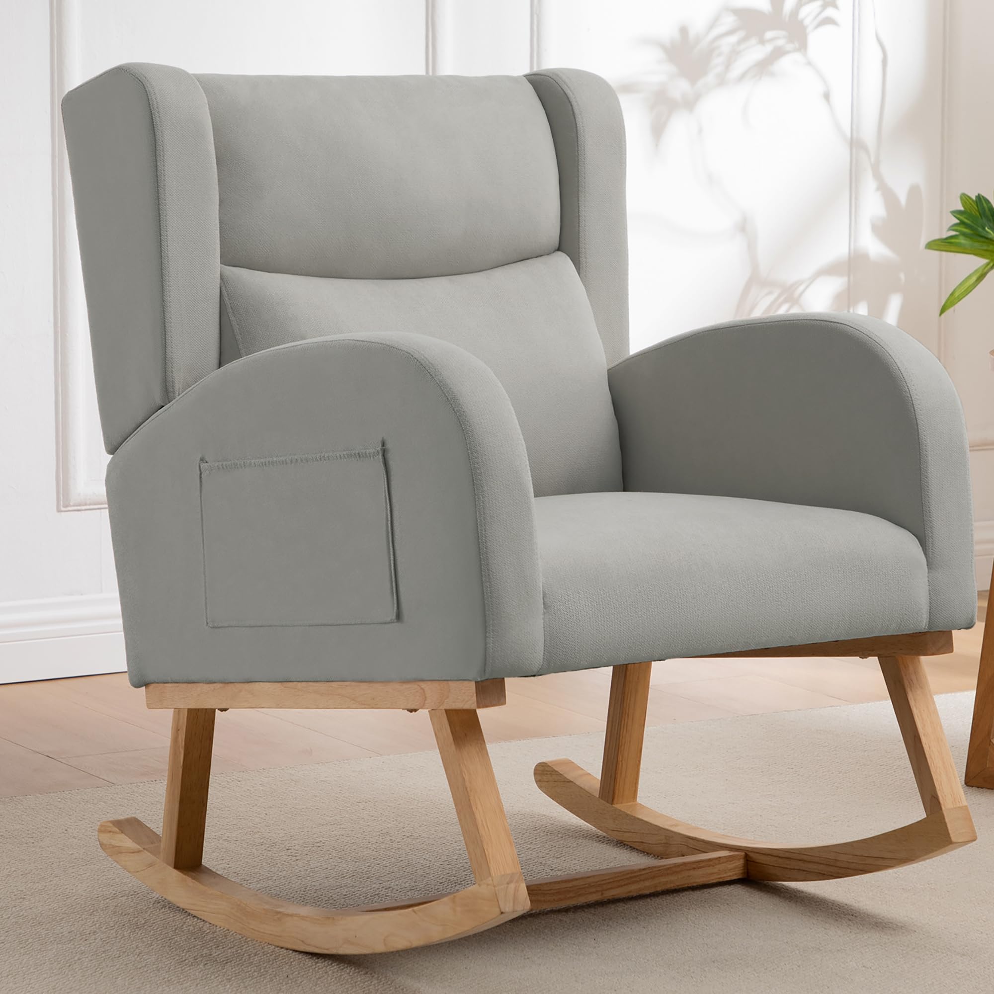 Nursery Rocking Chairs, Upholstered Rocking Chairs Glider Rocker for Living Room