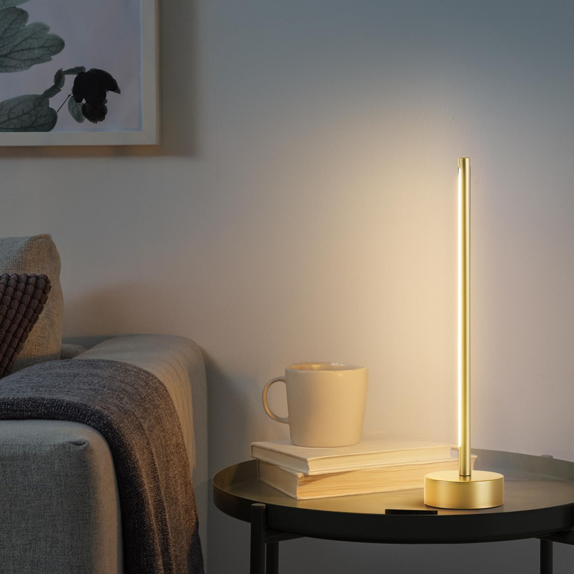 Cordless LED Table Lamp Set of Two, Battery Operated Portable Desk Lamp