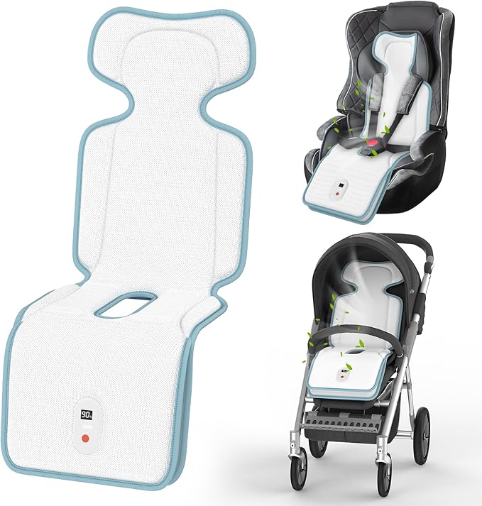 Friends Baby Stroller Cooling Pad with 2 Built-in Blower Up to 10H MAX 10000 mAh