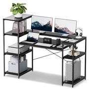 Computer Desk with Storage Shelves, 63 Inch Office Desk,Small Desks