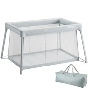 Baby Travel Crib and Play Yard, Folding Baby Playpen with Soft Mattress Pad