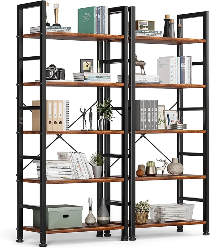 5 Tiers Bookshelf, Classical Modern Book Shelf