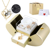 nadong Preserved White Rose Gift Box with I Love You Necklace 100 Languages, Gifts for Her Mom Wife Women Sister Grandma Girlfriend