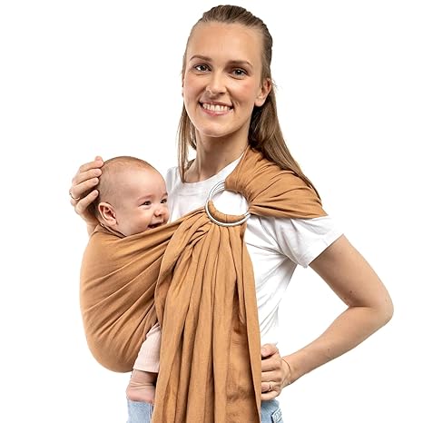 Ring Sling Baby Carrier Newborn to Toddler - Lightweight & Breathable Baby Sling Carrier