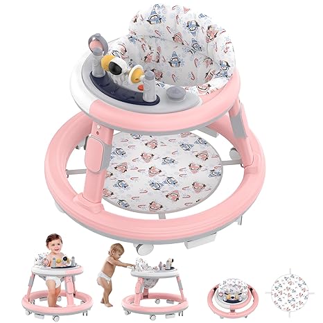 Baby Walker Foldable, Baby Walker with Wheels, Infant Toddler Walker