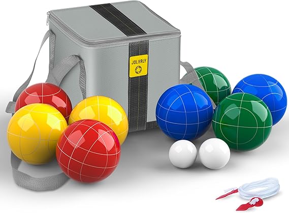 Professional Grade 107mm Bocce Ball Game Set Regulation Size and Weight