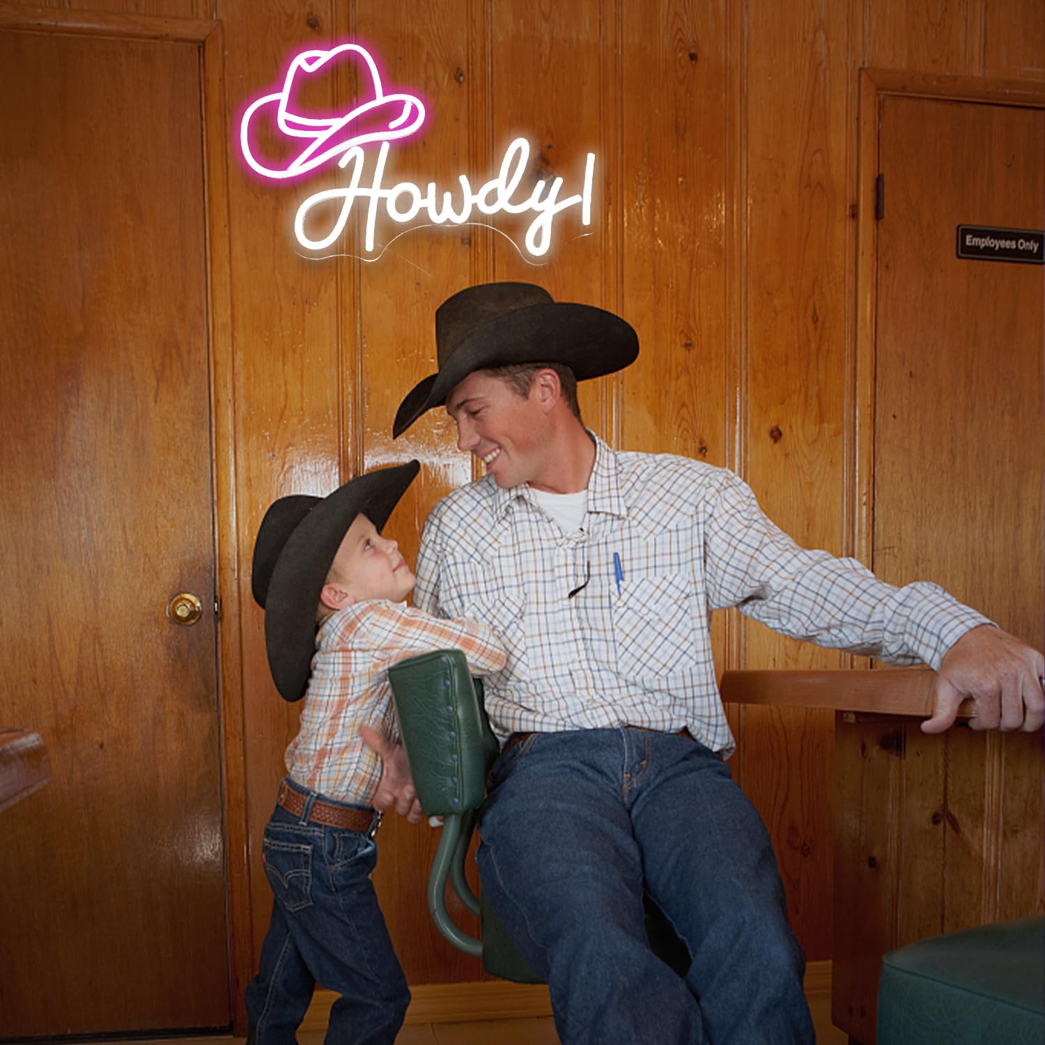 Cowboy Hat Neon Sign Howdy Cowboy Neon Signs Cool LED Neon Lights Dimmable Neon