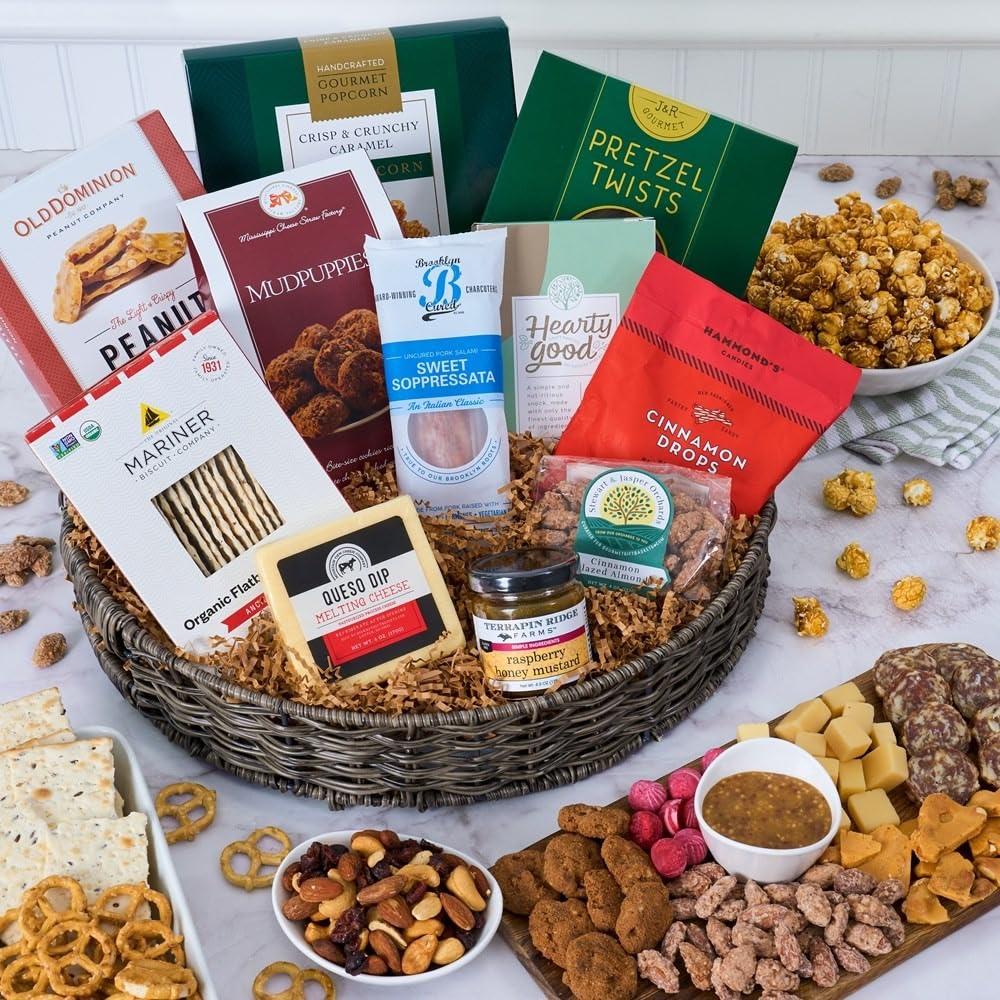 Snack & Chocolate Gift Basket Deluxe - Gourmet Food Gift by GourmetGiftBaskets.com