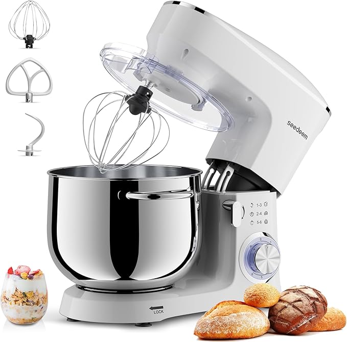 8.5 Qt Stand Mixer, 660W 6+P Speeds Electric Stand Mixer