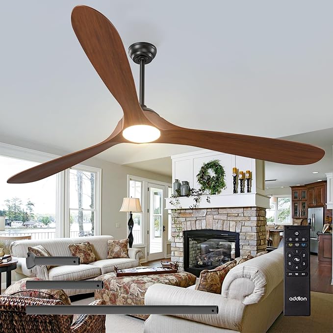 Ceiling Fans with Lights, 60 Inch Indoor/Outdoor Ceiling Fan with Remote Control