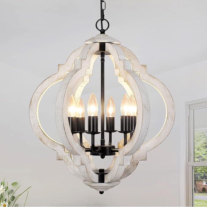 Chandeliers for Dining Room, Rustic Wood Chandelier Light Fixture