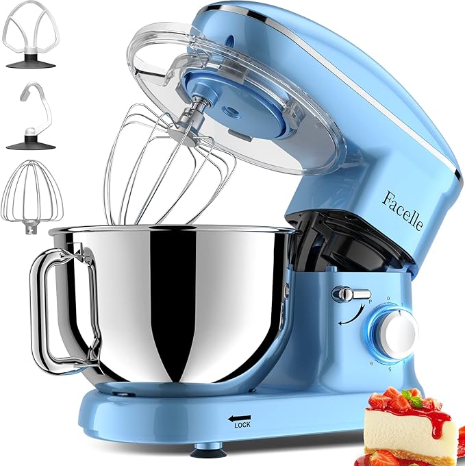 Stand Mixer, Electric Kitchen Mixer, 660W 6 Speed Tilt-Head stand mixer