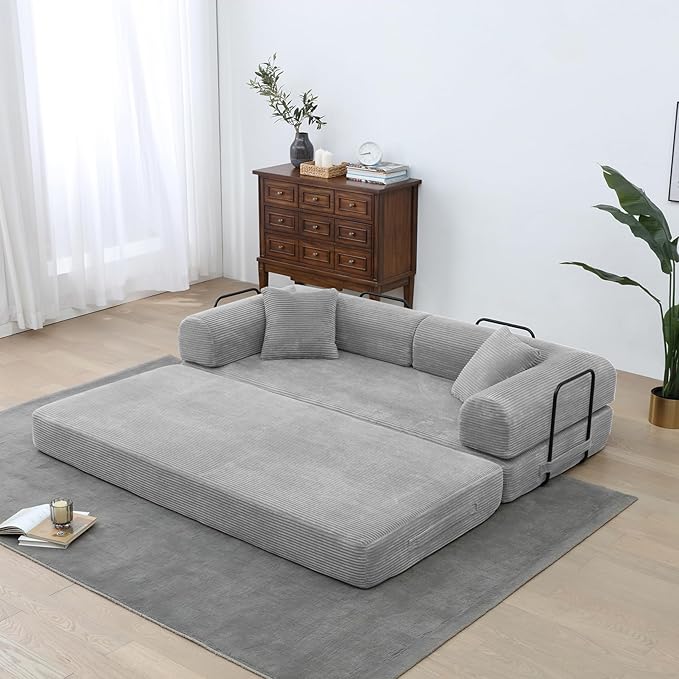 79'' Convertible Sleeper Sofa Bed, Modular Loveseat Small Couches for Small Spaces