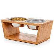 Elevated Dog Bowl Stand- 7" Raised Dog Bowl for Medium Dogs. Pet Feeder