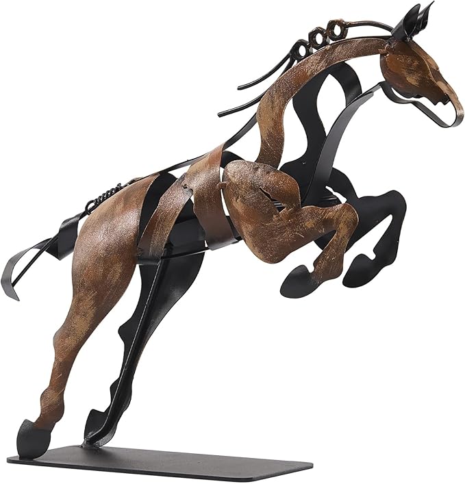 Horse Statue, Unique Metal Art Handmade Sculpture for Home Decor, Rustic Decor