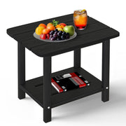 Adirondack Square Side Table - 18.4" Large Panel HDPE Outdoor End Table