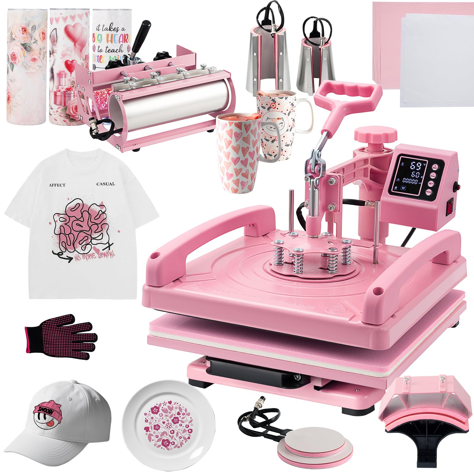 Heat Press Machine 15x15 inch, Heat Press Machine for T-Shirts