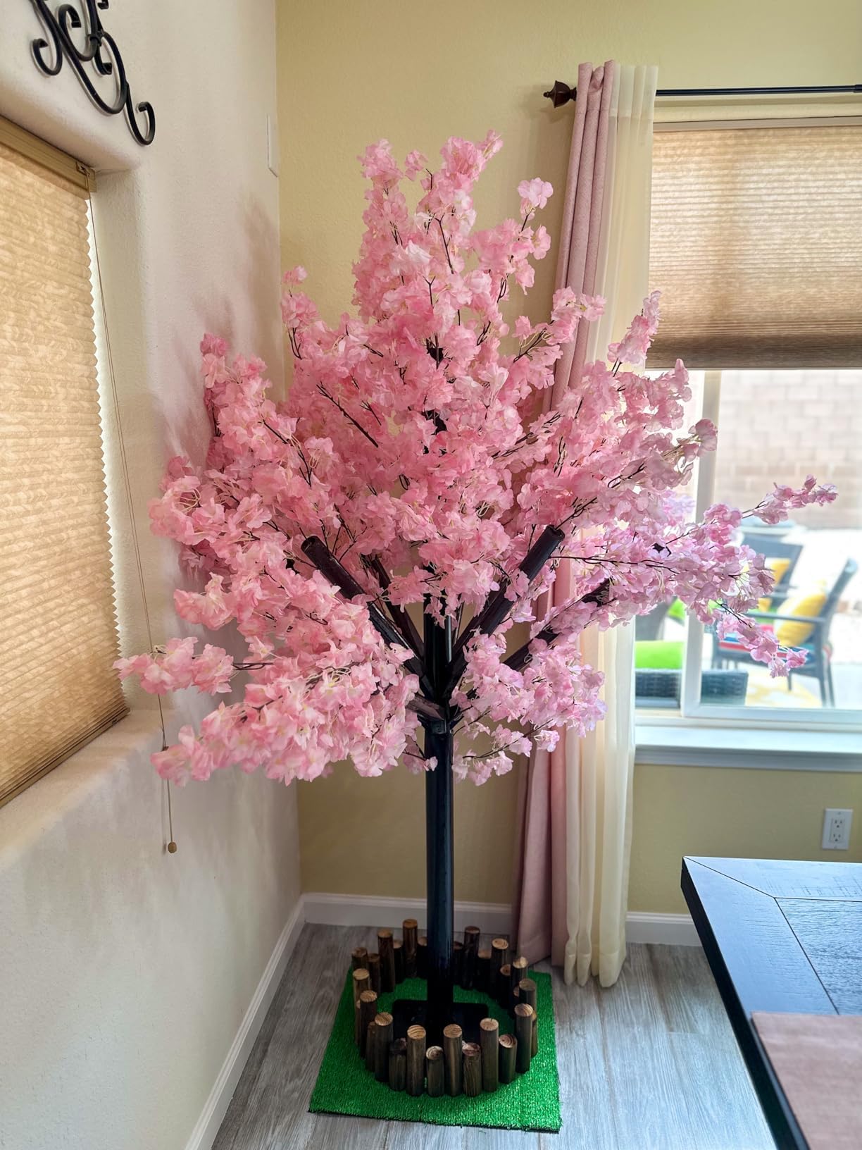 Artificial Cherry Trees Indoor Decor: Handmade Natural Fake Cherry Blossom