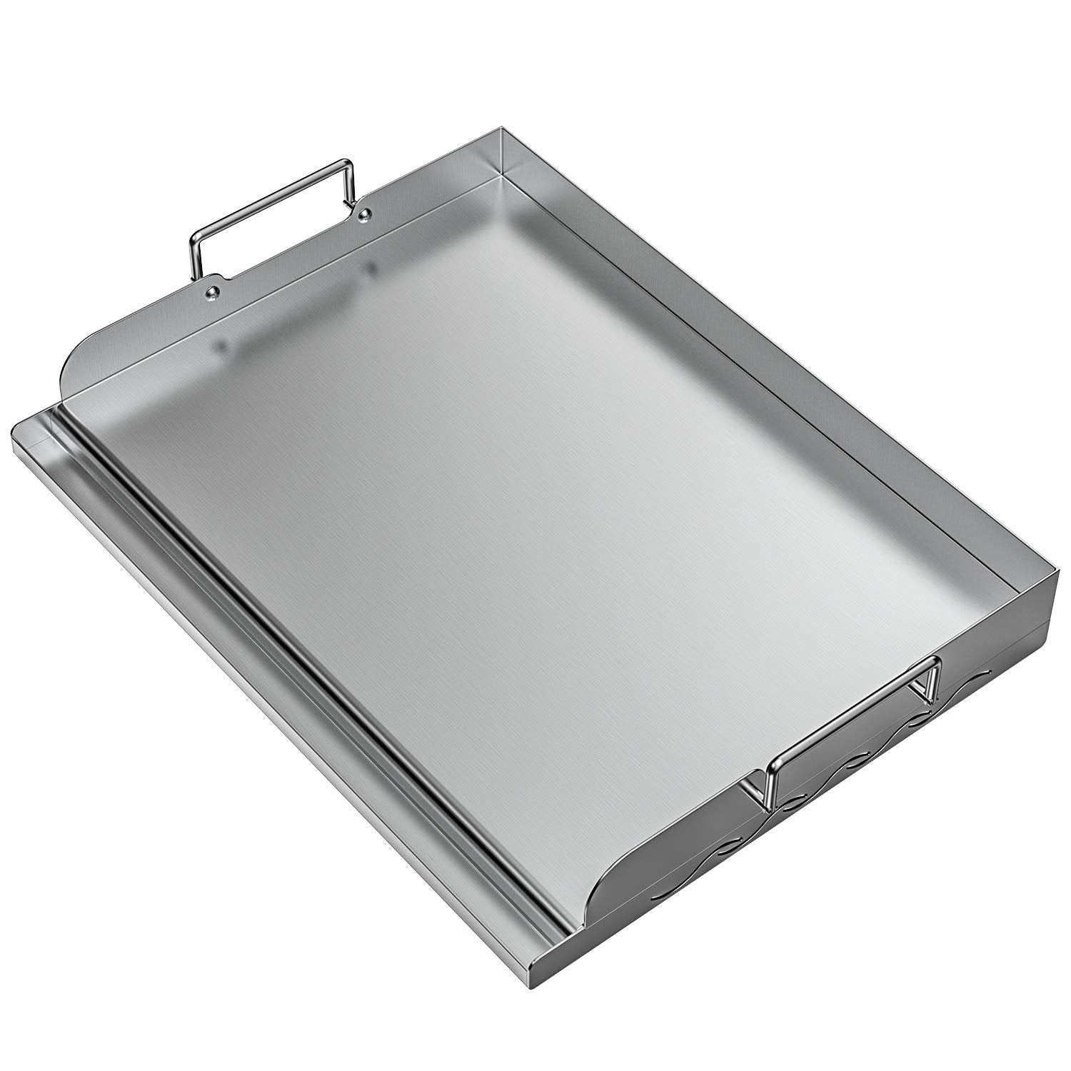 Universal Stainless Steel Griddle Flat Top Plate with Even Heating Bracing
