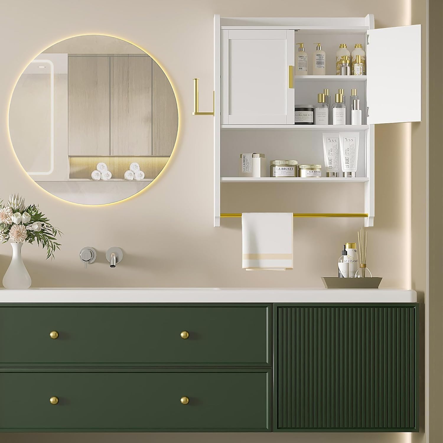 Bathroom Wall Cabinet, Wall Mounted Medicine Cabinet