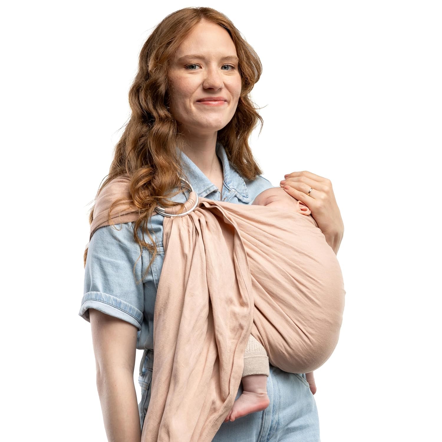 Ring Sling Baby Carrier Newborn to Toddler - Lightweight & Breathable Baby Sling Carrier