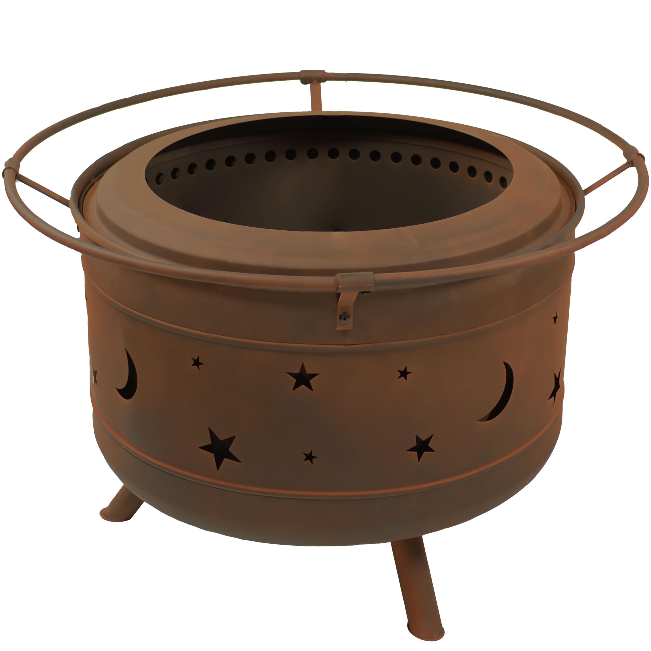 30-Inch Cosmic Smokeless Wood-Burning Fire Pit with Cover and Poker