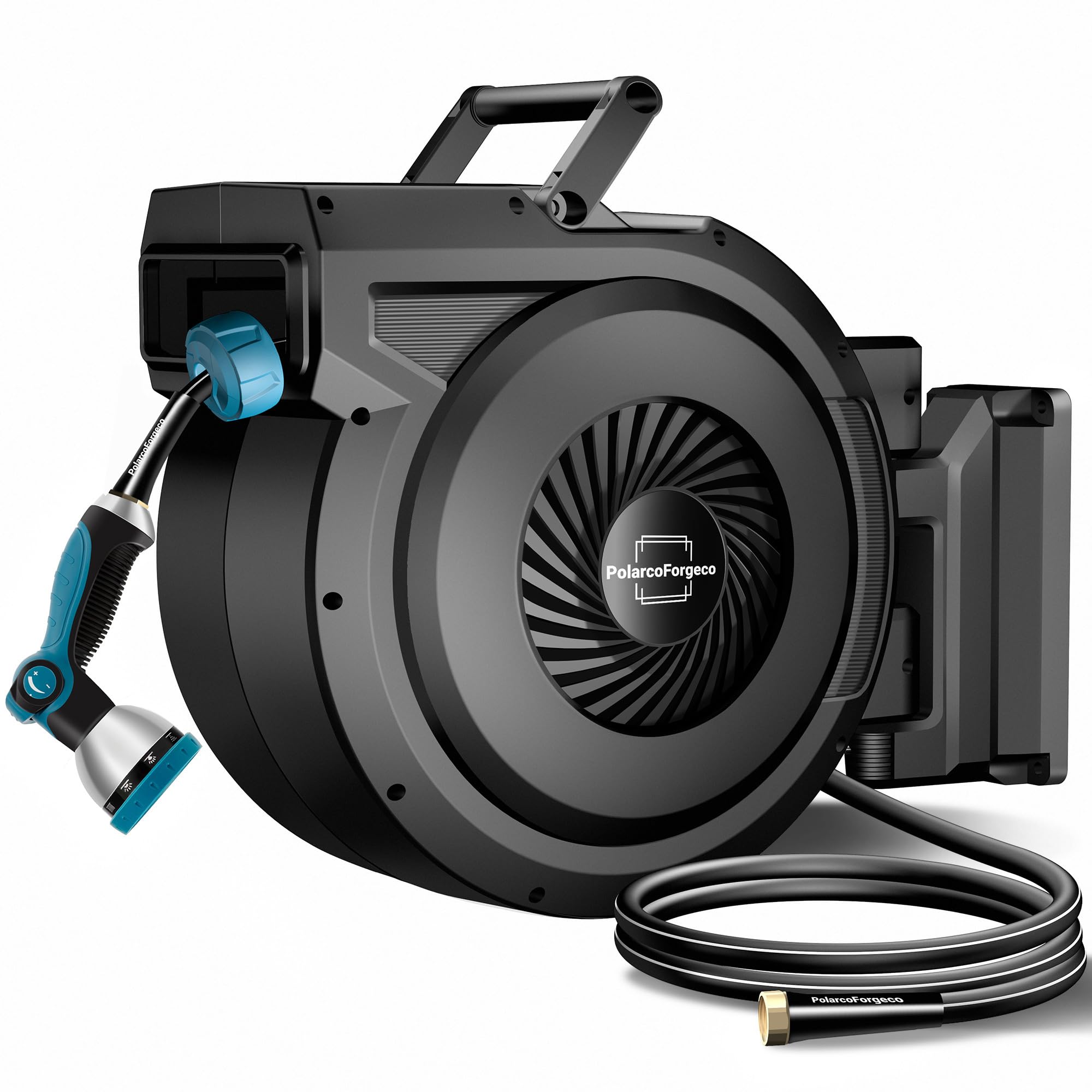 Retractable Garden Hose Reel - 5/8 inch x 90 ft Wall Mounted Hose Reel