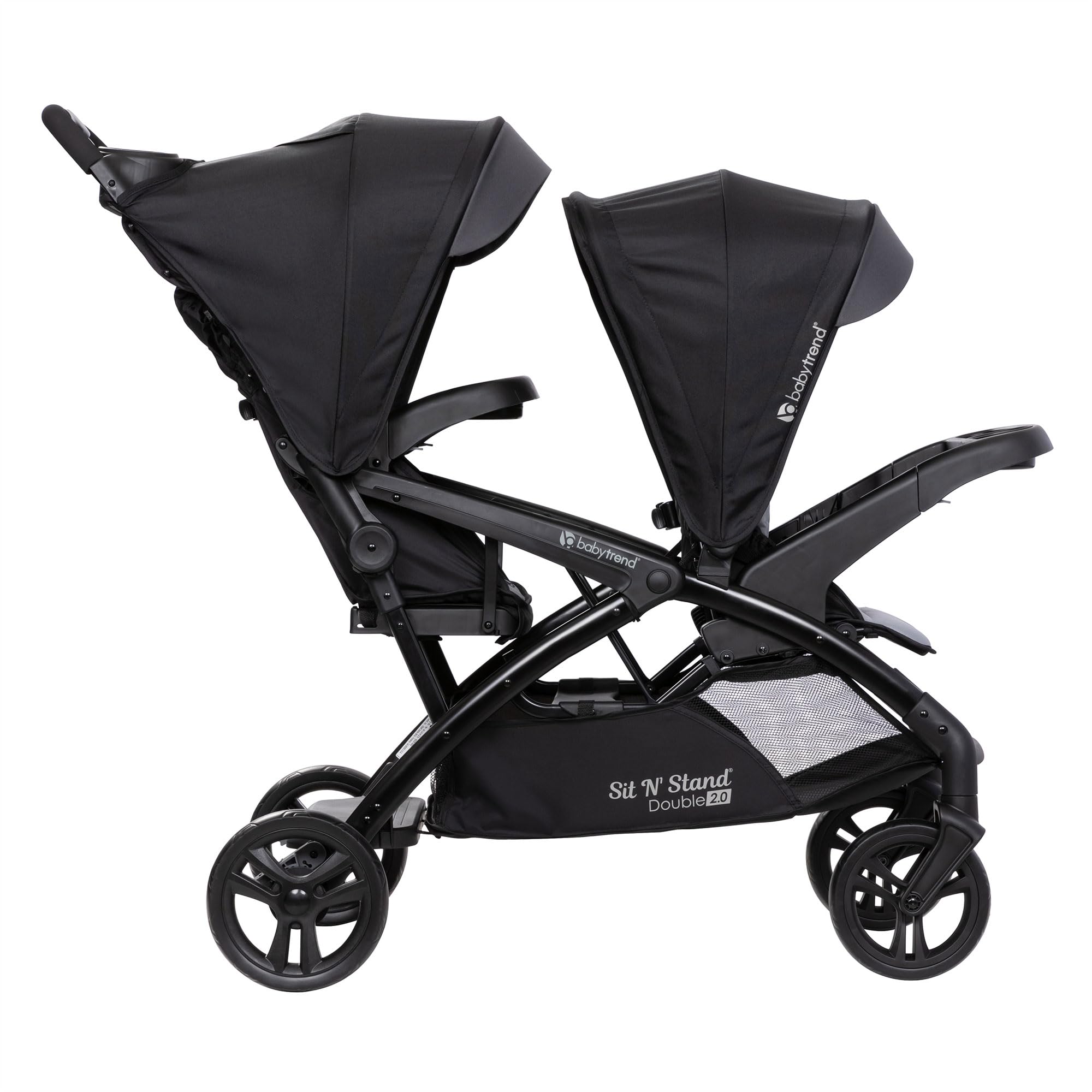 Stand Double Stroller & Travel System for Babies & Toddlers, Stormy - Portable