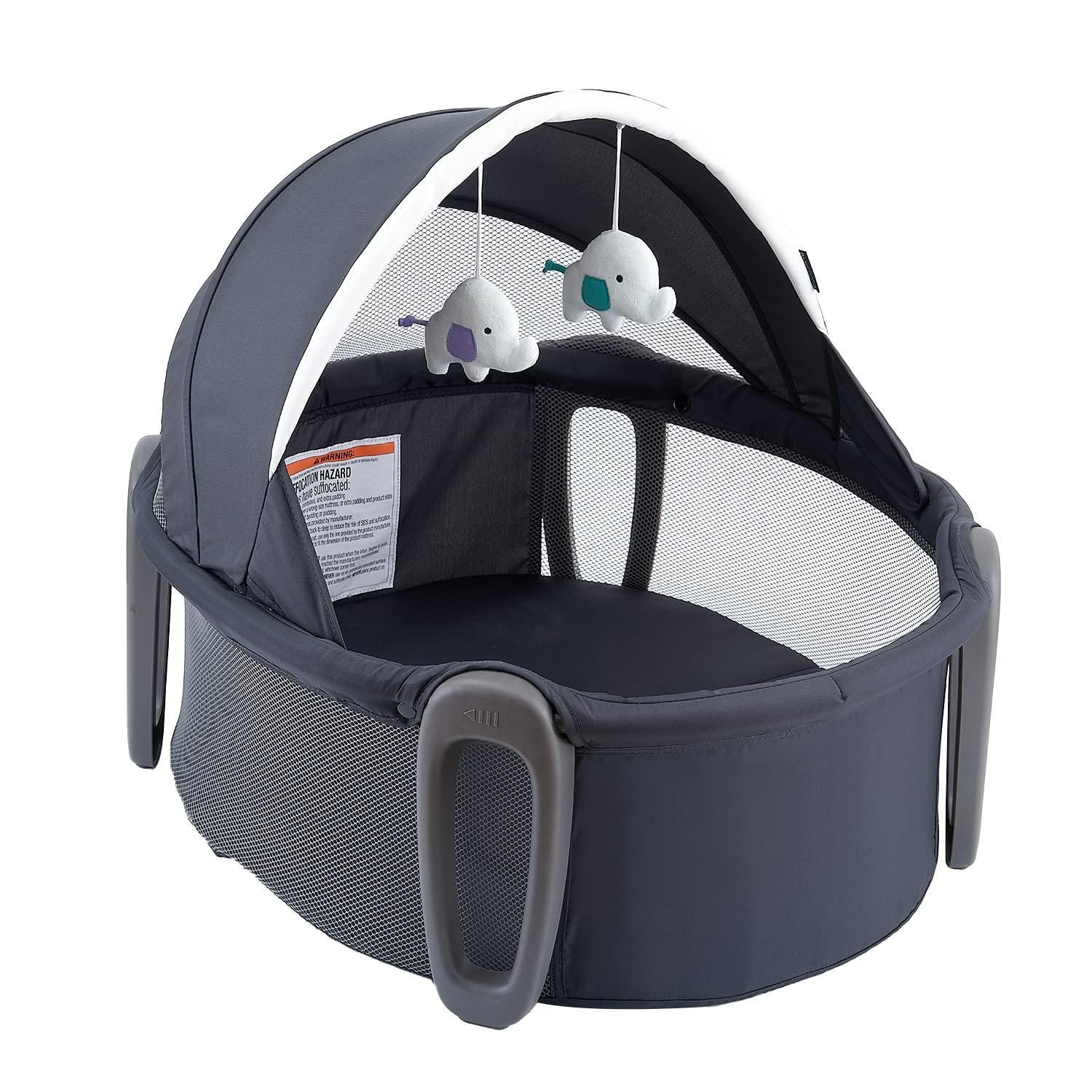 Bassinet and Play Space Baby Dome with Toys and Canopy Travel Crib for Newborn