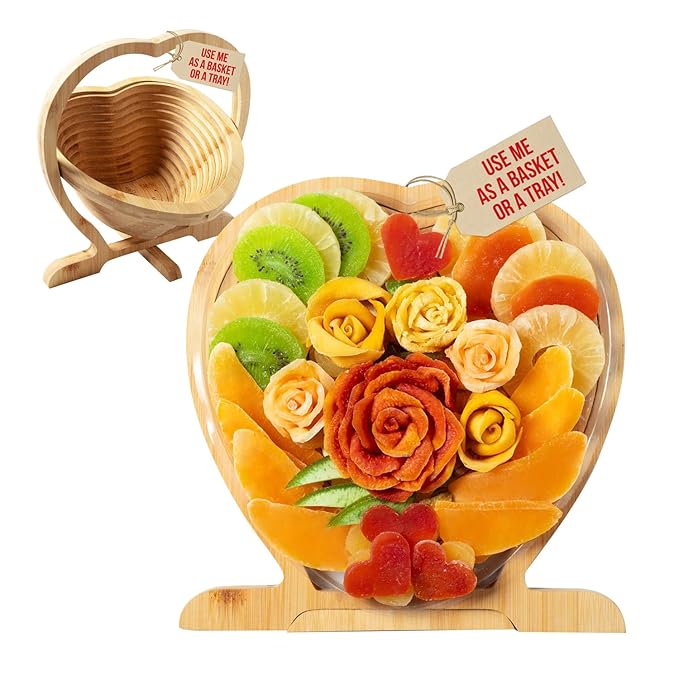 Dried Fruit and Nut Gift Basket, Healthy Assorted Natural Snack Gift Tray