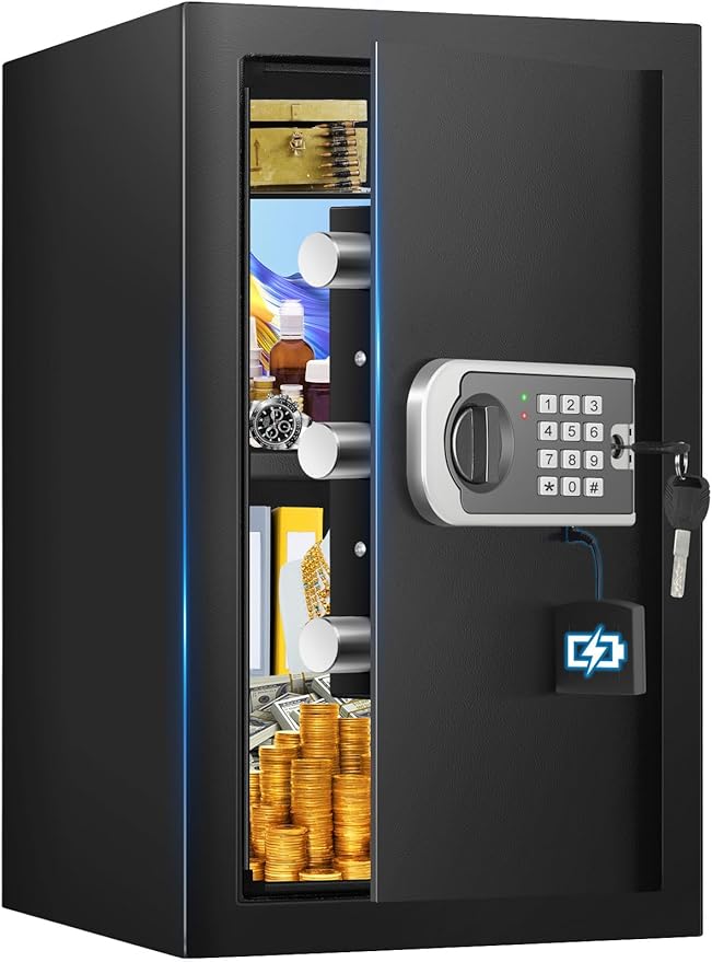 4.3 Cuft Large Fireproof Safe for Home, Safe Box Fireproof Waterproof