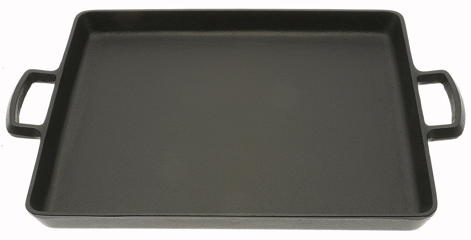 Cast Iron Griddle and Teppanyaki Pan, Black