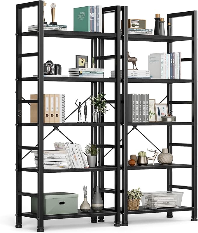 5 Tiers Bookshelf, Classical Modern Book Shelf
