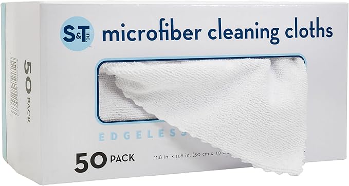 50 Pack Microfiber Cleaning Cloth with Box, Bulk Towels for Home