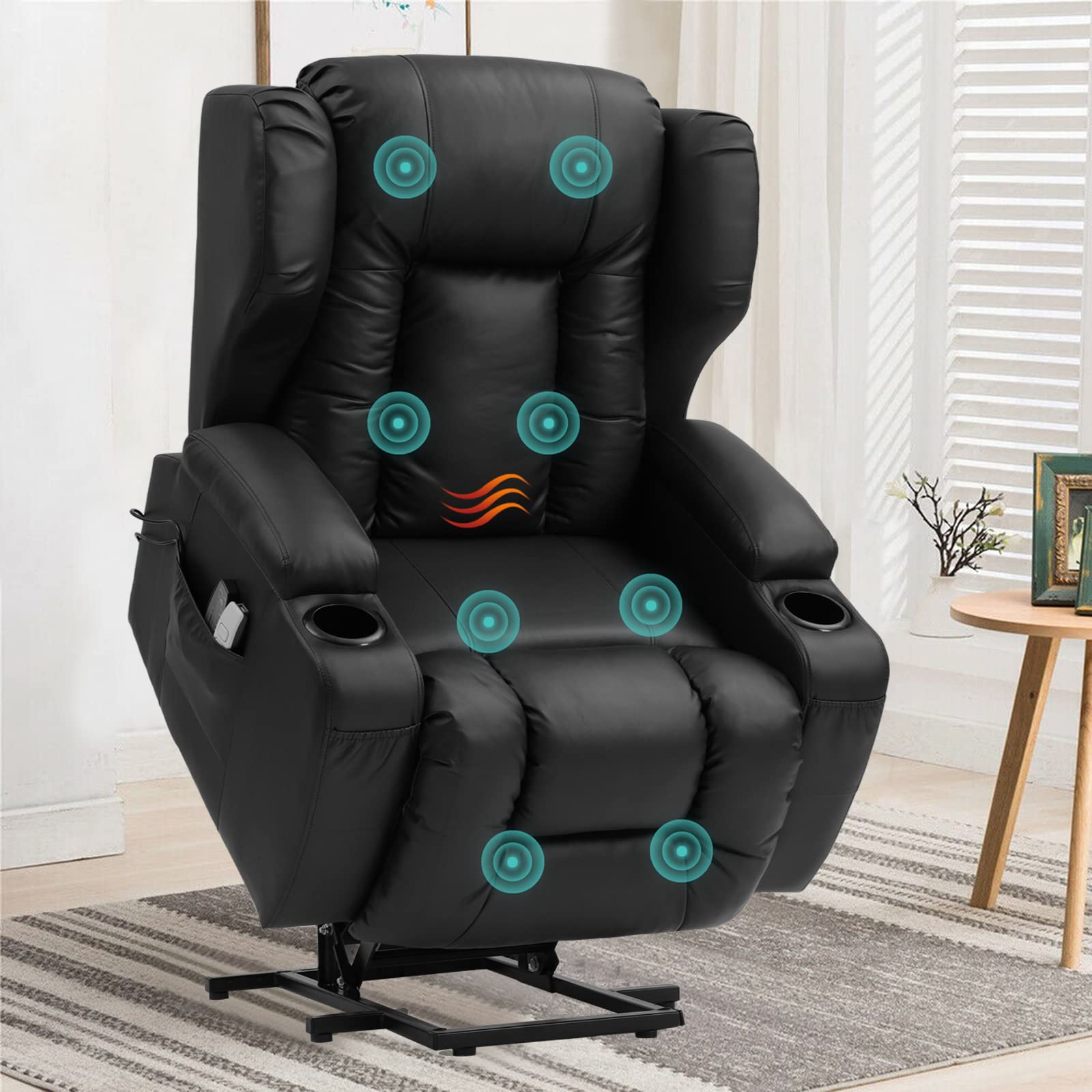 Power Lift Recliner Chair with Massage and Heating for Elderly/Seniors