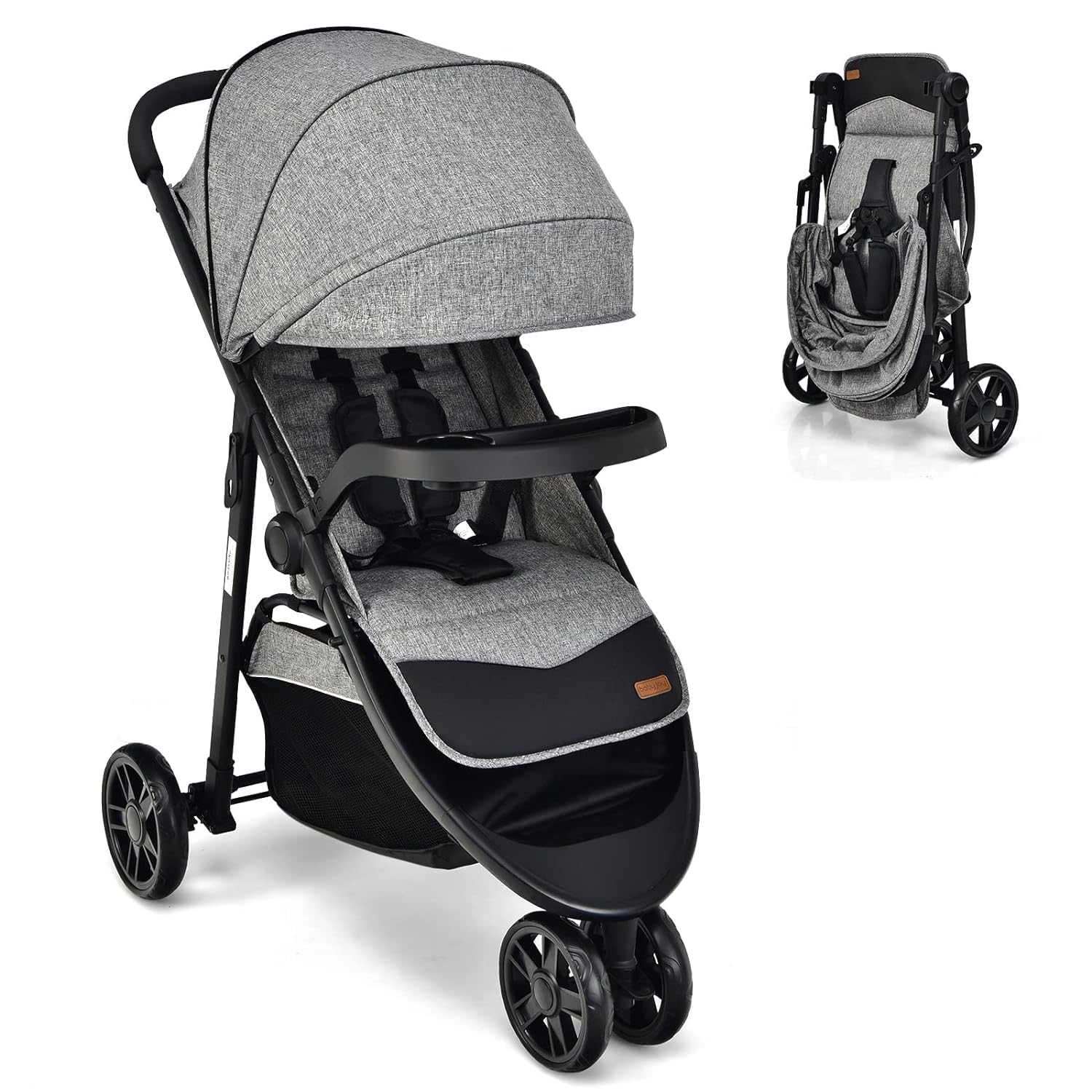Jogging Stroller, Off Road Hiking Stroller, Easy One-Hand Fold