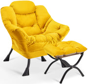 Accent Lazy Chair with Ottoman,Leisure Sofa Armchair with Footrest